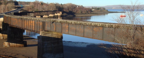 Dominion Atlantic Railway: Bear River Bridge, Digby County, Nova Scotia, 12 Nov 2010