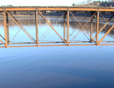Dominion Atlantic Railway: Bear River Bridge, Digby County, Nova Scotia, 12 Nov 2010