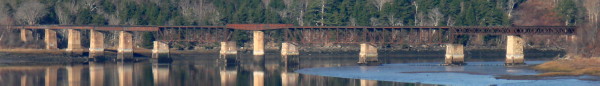 Dominion Atlantic Railway: Sissiboo River Bridge, Weymouth, Digby County, Nova Scotia, 30 Nov 2010