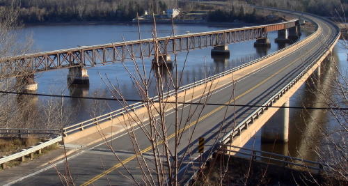 Dominion Atlantic Railway: Bear River Bridge, Digby County, Nova Scotia, 22 Nov 2011