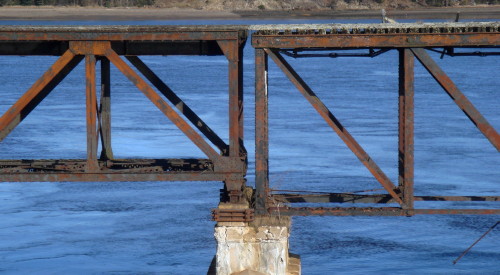 Dominion Atlantic Railway: Bear River Bridge, Digby County, Nova Scotia, 22 Nov 2011