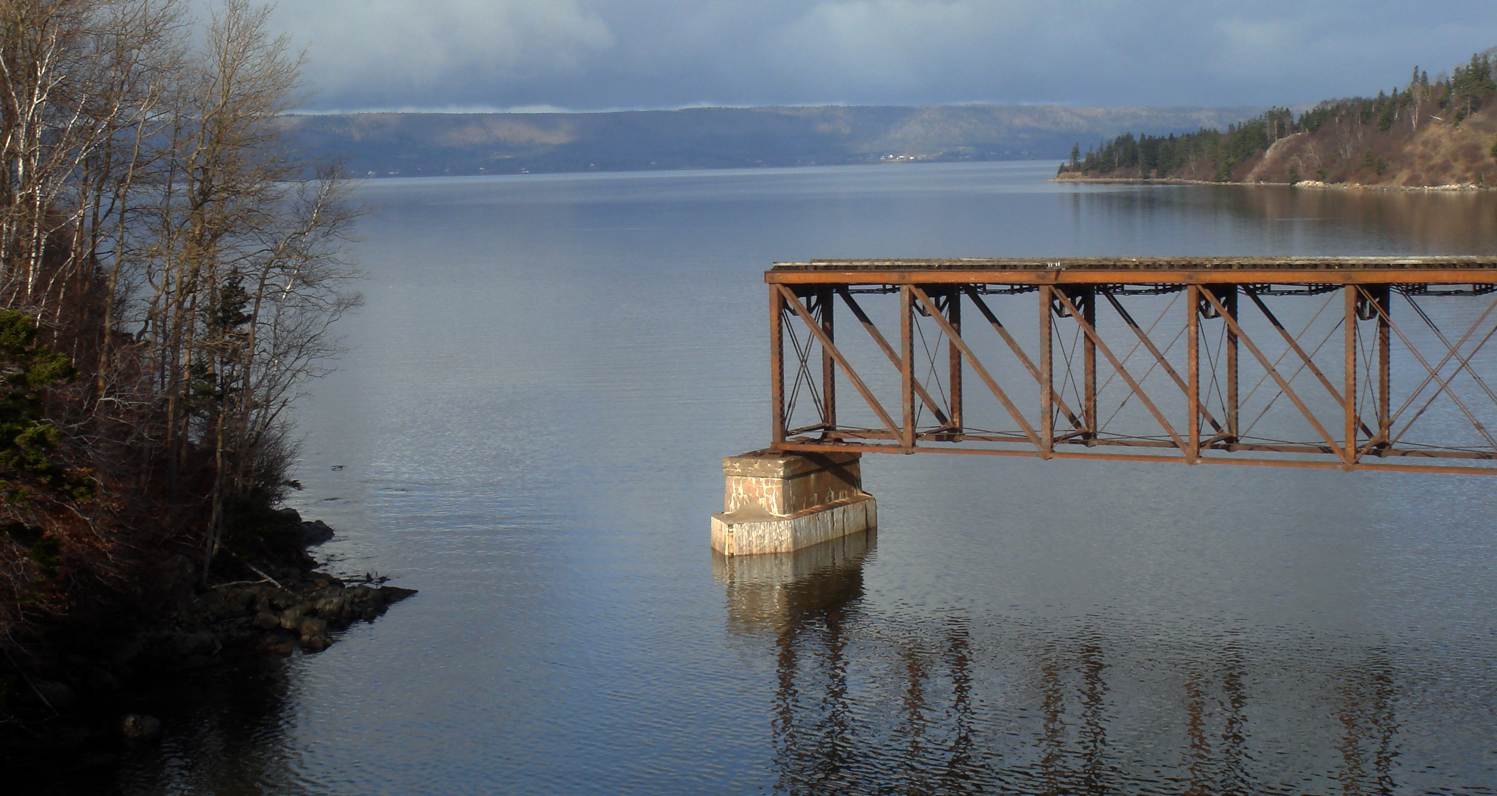Dominion Atlantic Railway: Bear River Bridge, Digby County, Nova Scotia, 13 Dec 2011