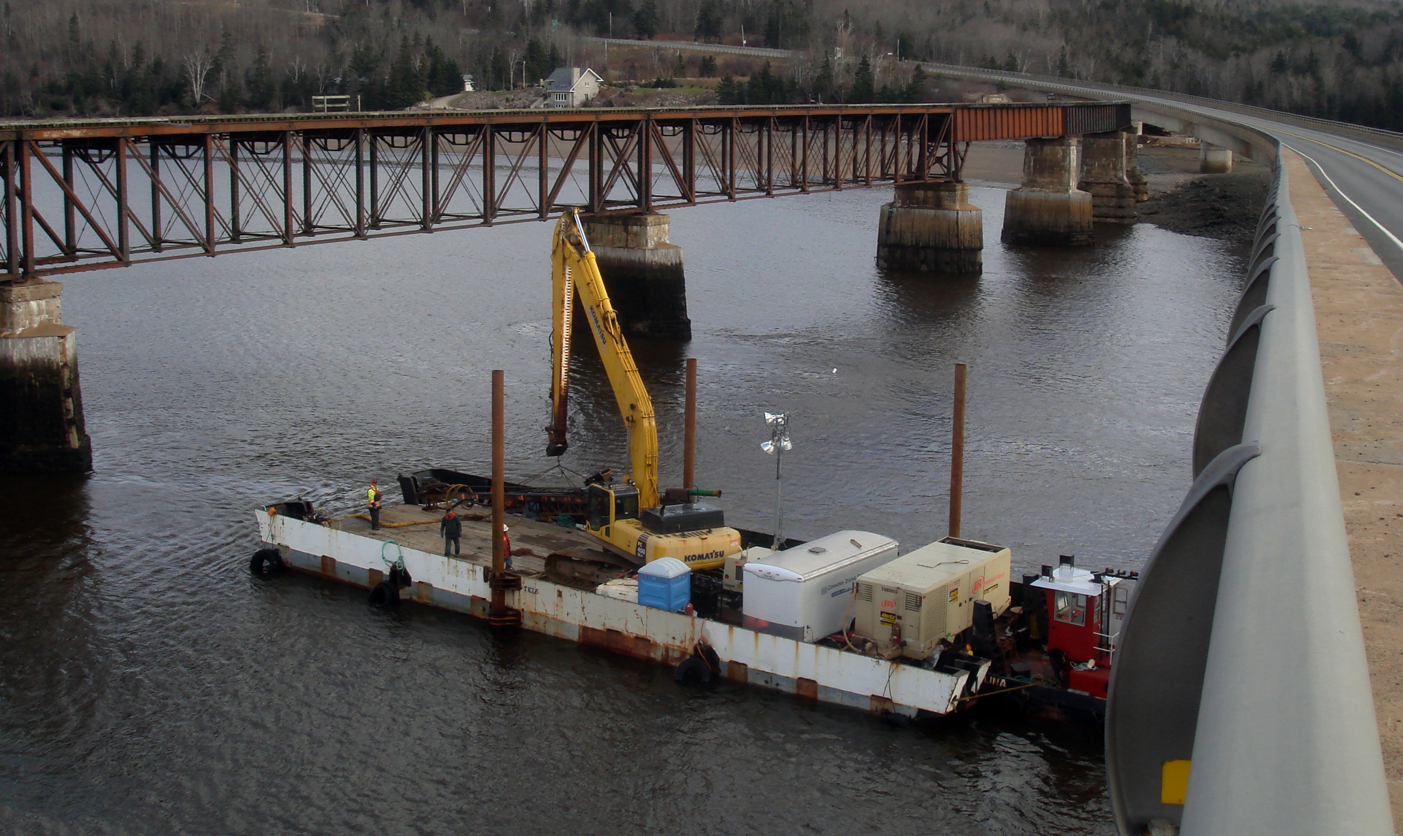 Dominion Atlantic Railway: Bear River Bridge, Digby County, Nova Scotia, 17 Dec 2011