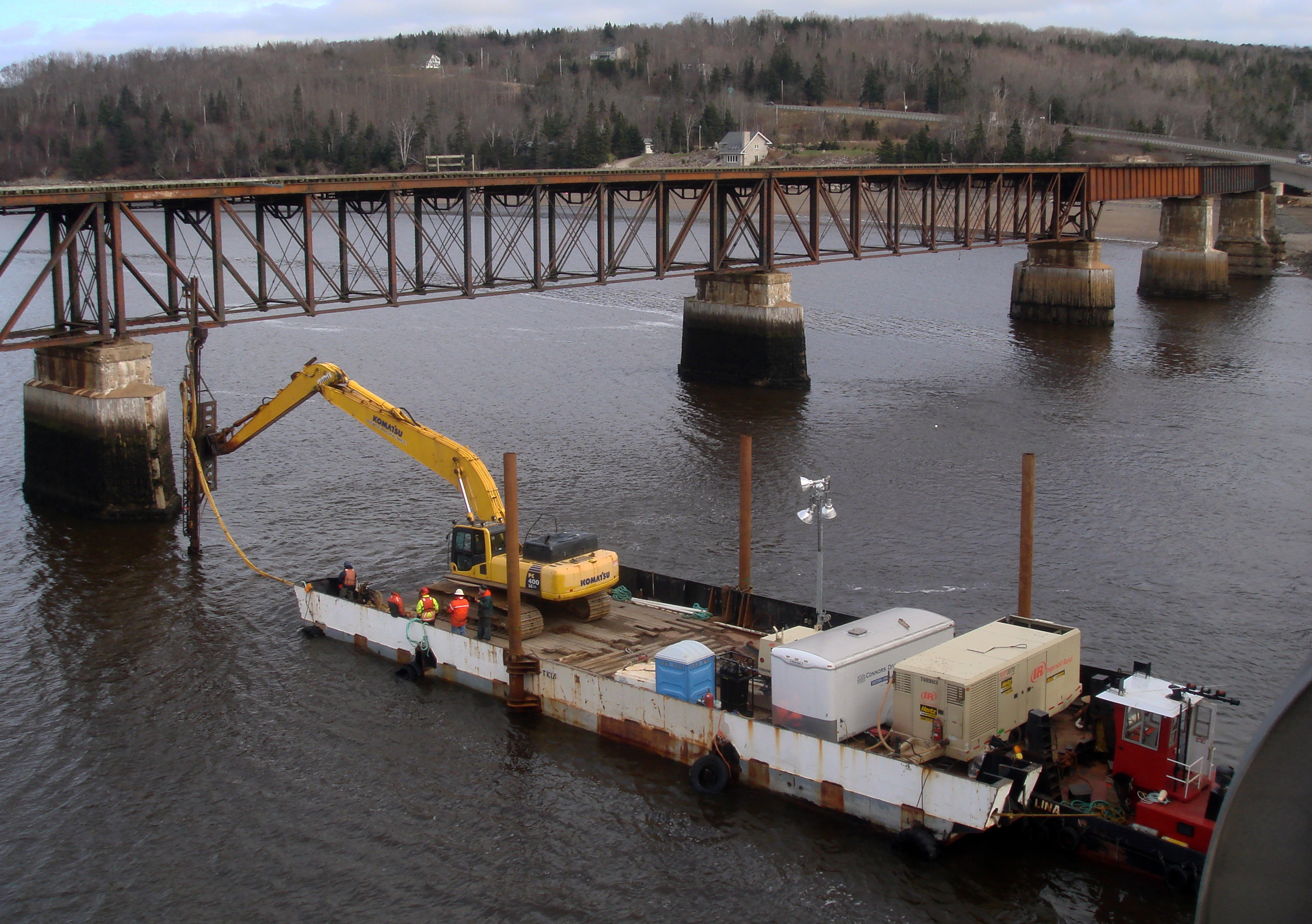 Dominion Atlantic Railway: Bear River Bridge, Digby County, Nova Scotia, 17 Dec 2011