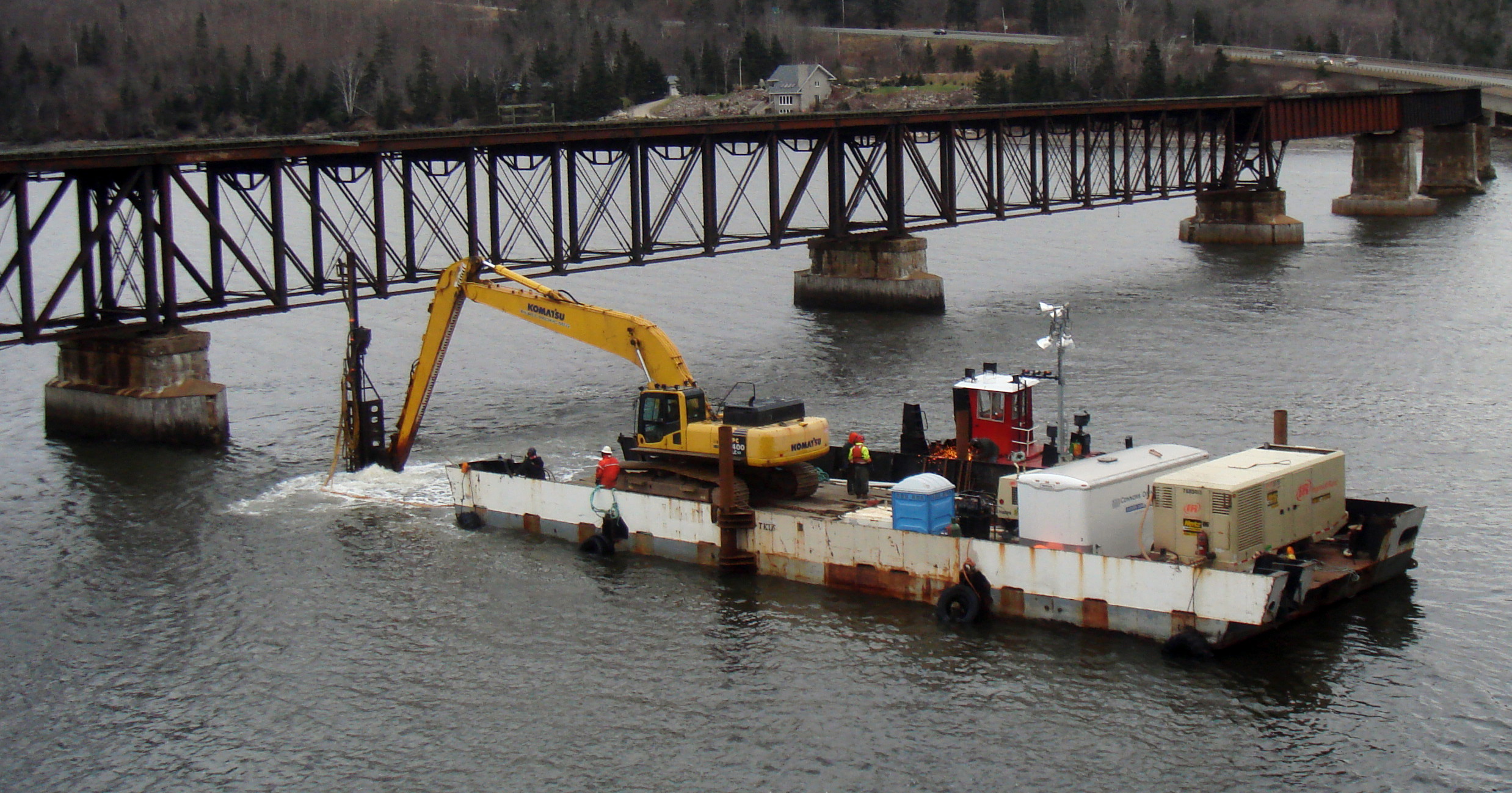 Dominion Atlantic Railway: Bear River Bridge, Digby County, Nova Scotia, 17 Dec 2011