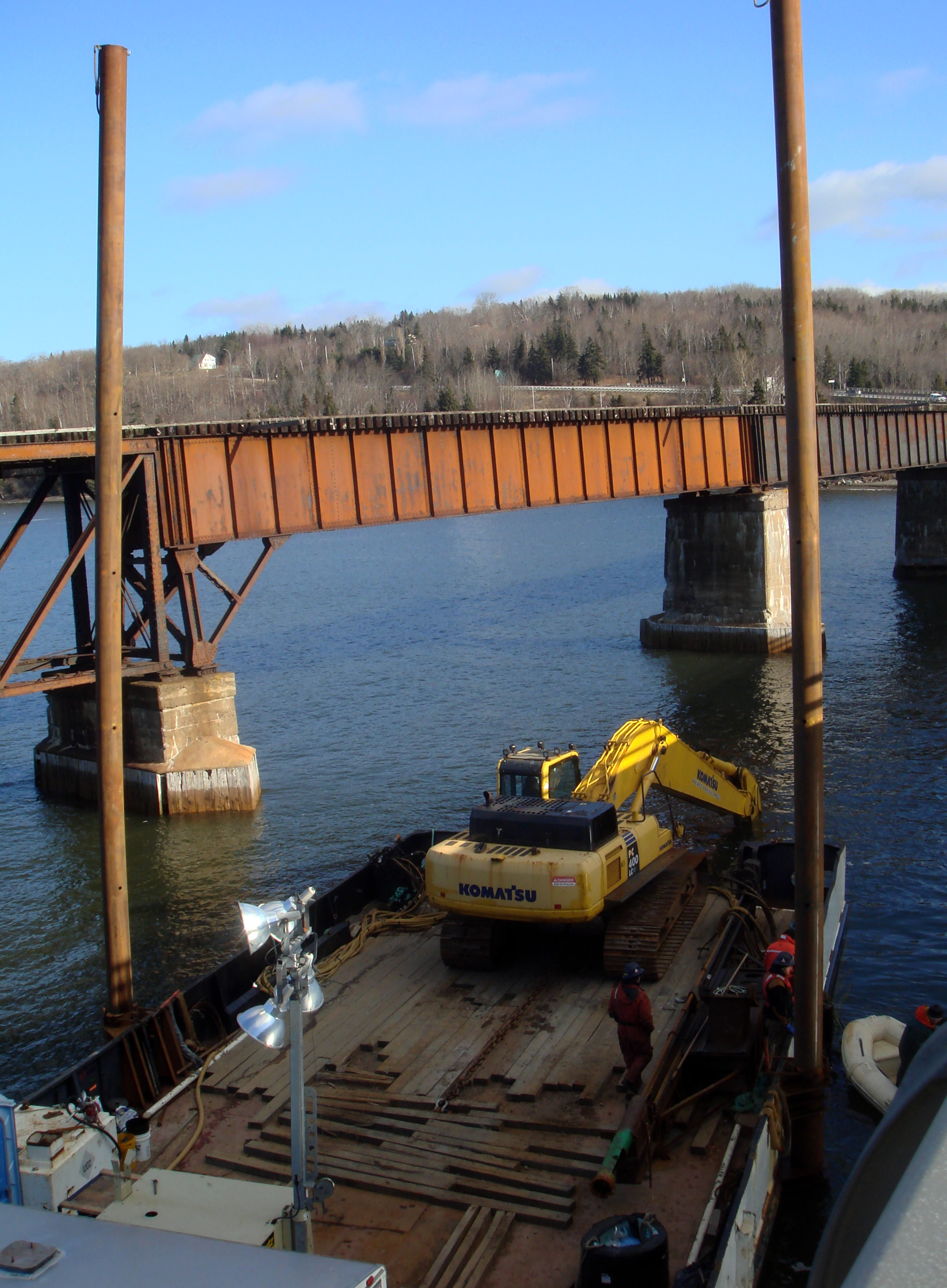 Dominion Atlantic Railway: Bear River Bridge, Digby County, Nova Scotia, 09 Jan 2012