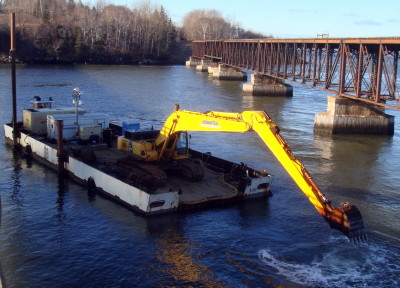 Dominion Atlantic Railway: Bear River Bridge, Digby County, Nova Scotia, 09 Jan 2012