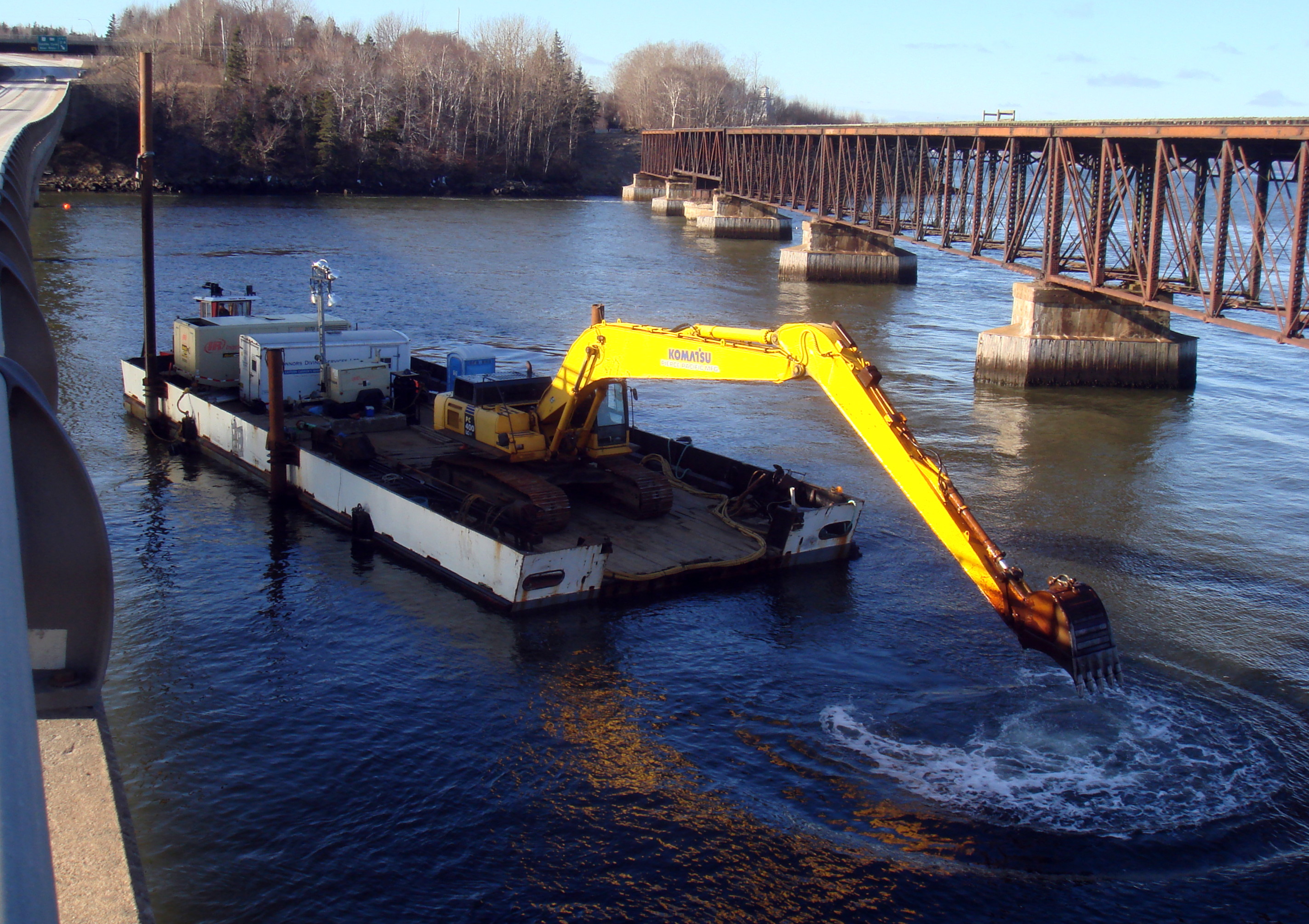 Dominion Atlantic Railway: Bear River Bridge, Digby County, Nova Scotia, 09 Jan 2012