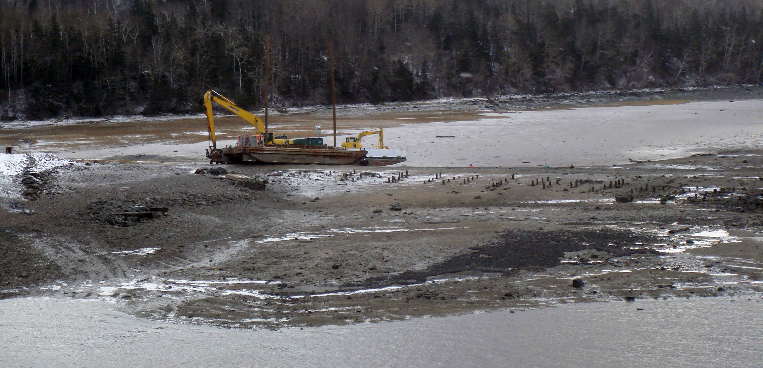 Dominion Atlantic Railway: Bear River Bridge, Digby County, Nova Scotia, 16 Jan 2012