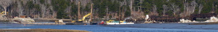 Dominion Atlantic Railway: Sissiboo River Bridge, Weymouth, Digby County, Nova Scotia, 27 Feb 2012