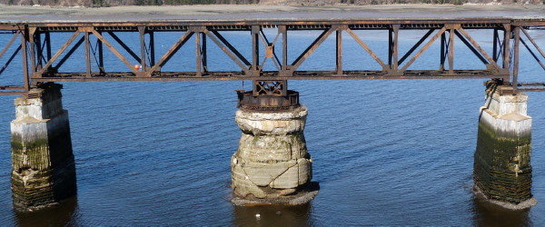 Dominion Atlantic Railway: Bear River Bridge, Digby County, Nova Scotia, 17 Mar 2012