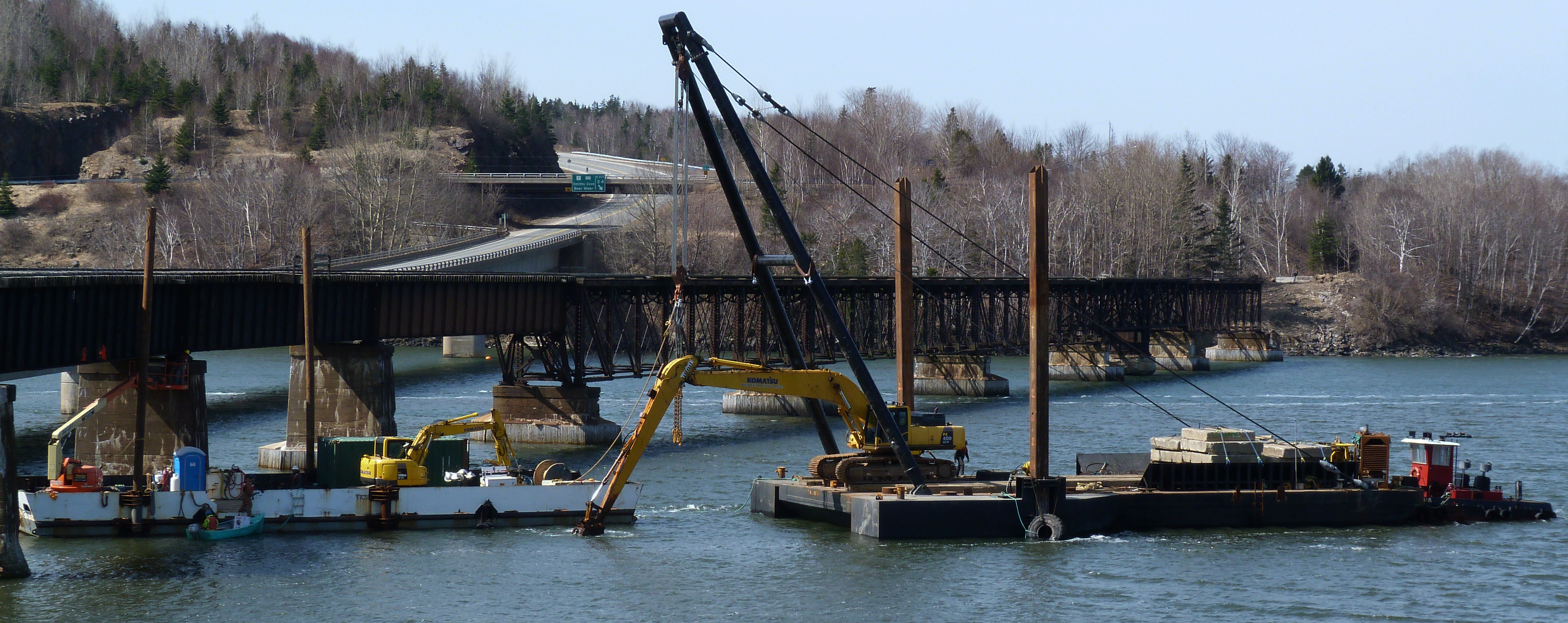 Dominion Atlantic Railway: Bear River Bridge, Digby County, Nova Scotia, 24 Mar 2012
