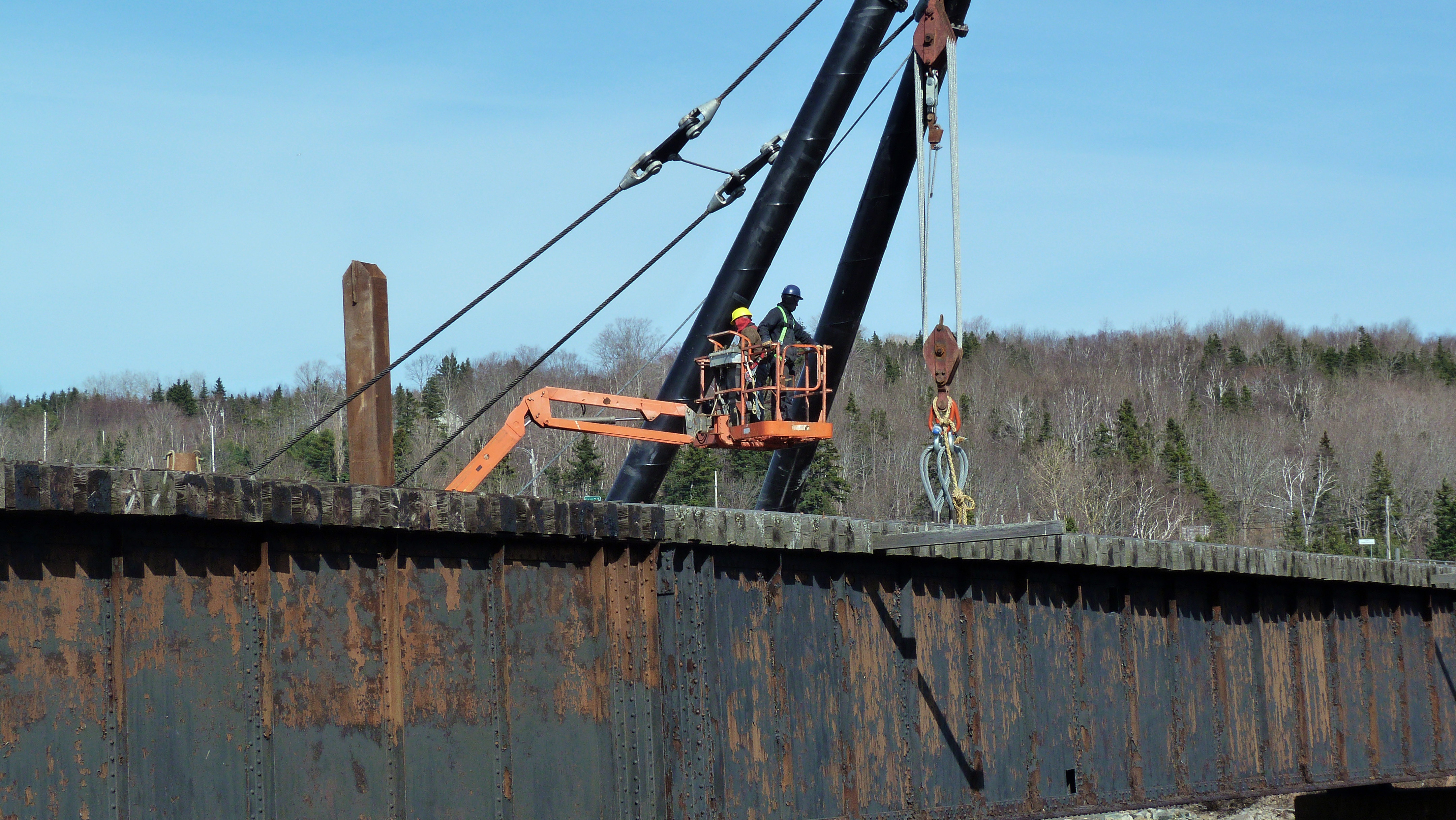 Dominion Atlantic Railway: Bear River Bridge, Digby County, Nova Scotia, 24 Mar 2012