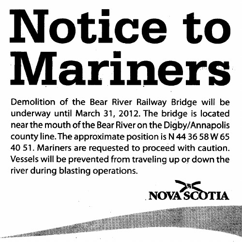 Dominion Atlantic Railway: Bear River Bridge, Digby County, Nova Scotia, 10 Mar 2012