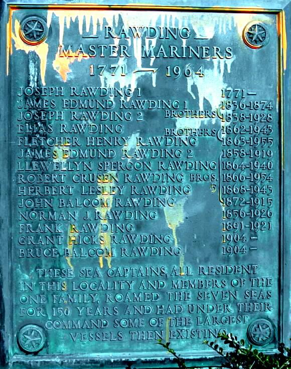 Rawding Captains plaque, Clementsport