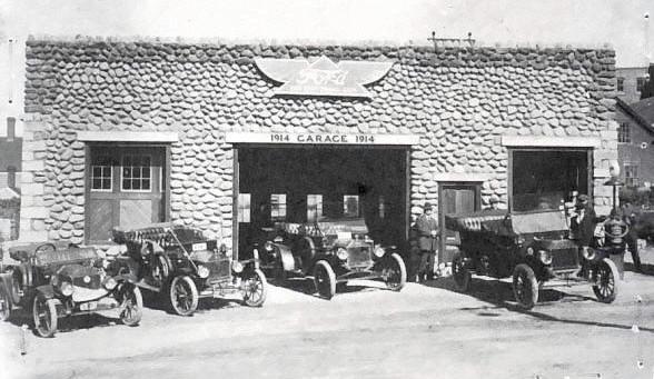 Trefry's Garage, Central and Brown Streets, Yarmouth c1917
