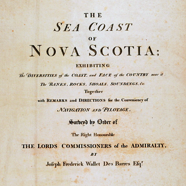 J.F.W. DesBarres' Atlantic Neptune title page