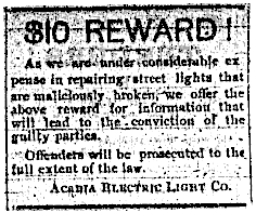 Nova Scotia: Acadia Electric Light Company, 1904