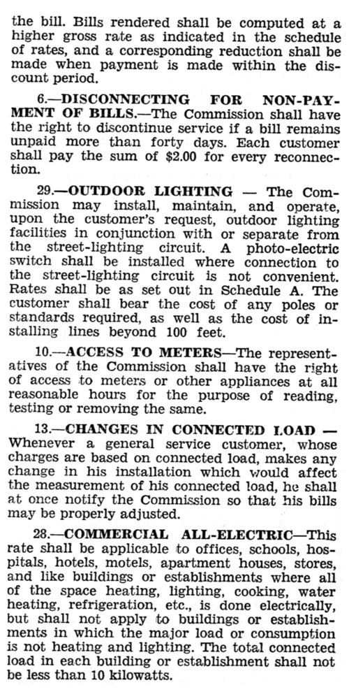 Page 4: Bridgewater electric rates, September 1968