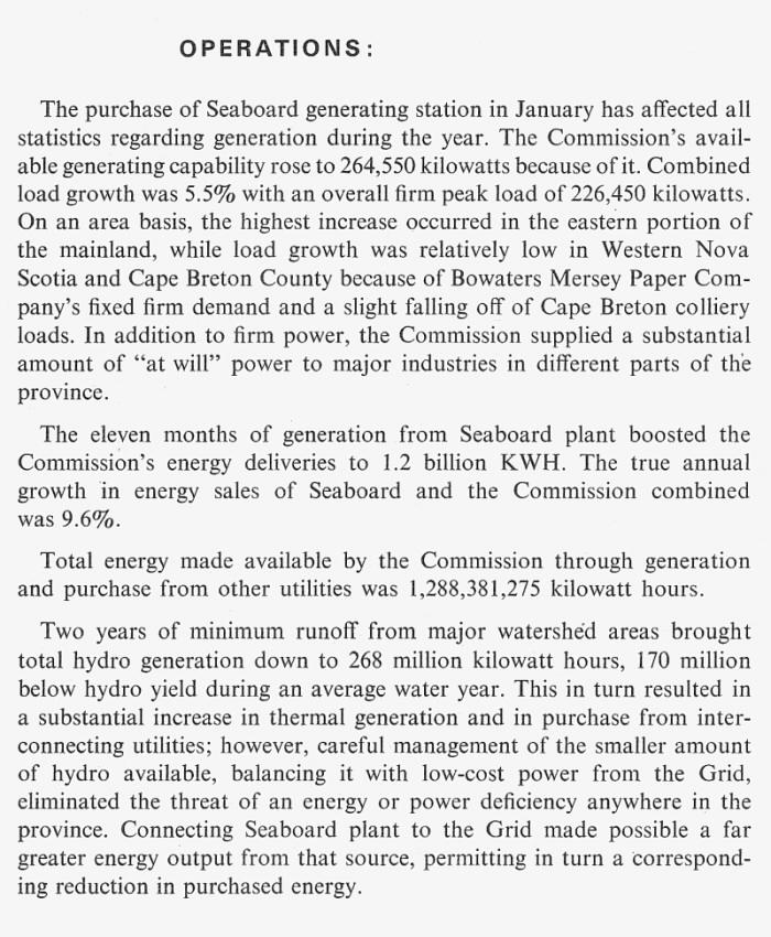 Nova Scotia Power Commission annual report 1966 page 19