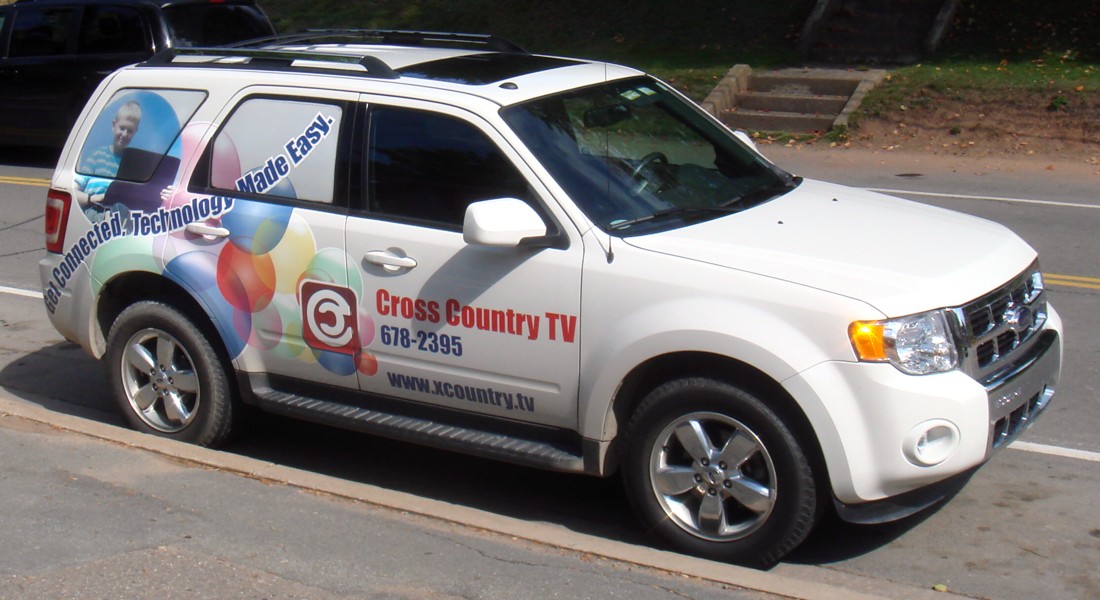 Cross Country TV Ltd. vehicle, photographed 11 August 2010 in Canning Cross Country TV Ltd. vehicle, photographed 11 August 2010 in Canning