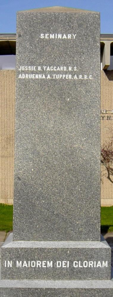 Acadia University WW1 memorial, west face