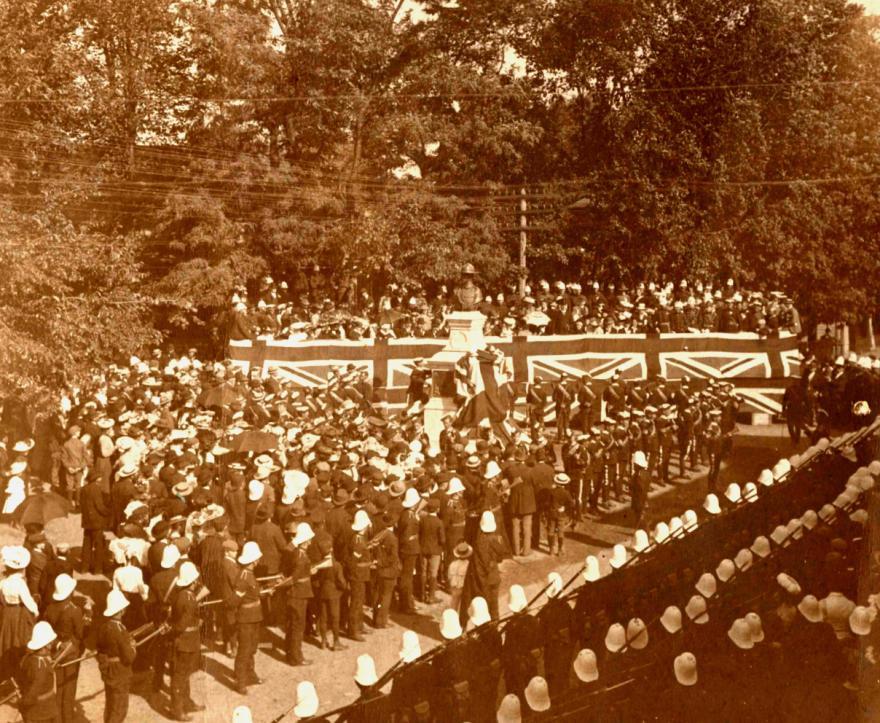 Nova Scotia: Harold Borden monument, unveiling ceremony