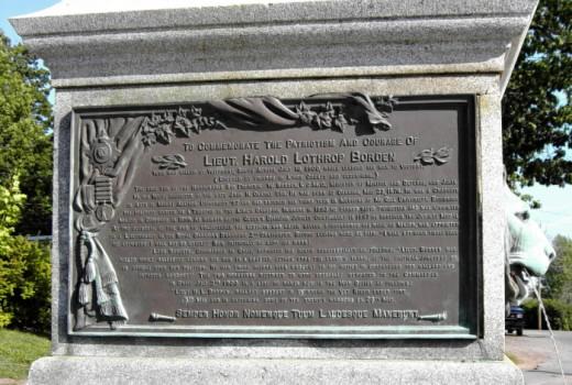 Nova Scotia: Harold Borden monument, west face