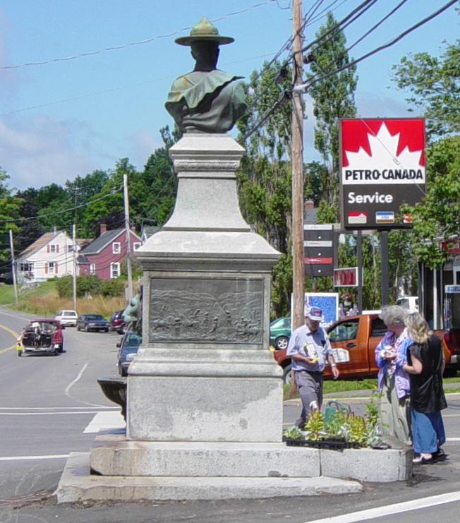Nova Scotia: Harold Borden monument, Canning