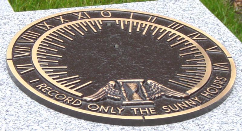 Nova Scotia, Kentville: Veterans Memorial Bench and Sundial