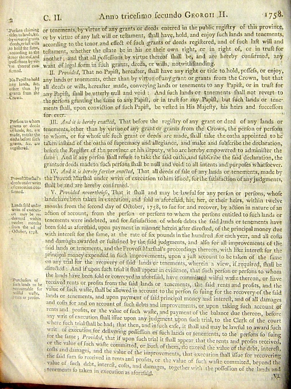 Page 2, Statutes of Nova Scotia, 1805, R.J. Uniacke