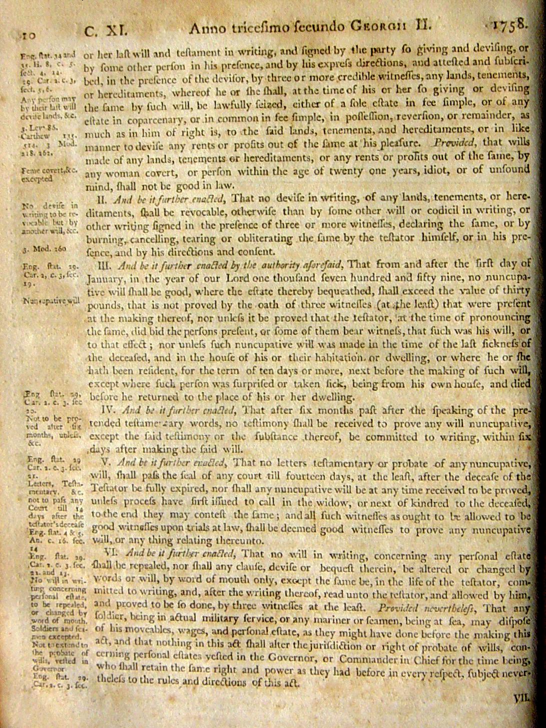 Page 10, Statutes of Nova Scotia, 1805, R.J. Uniacke