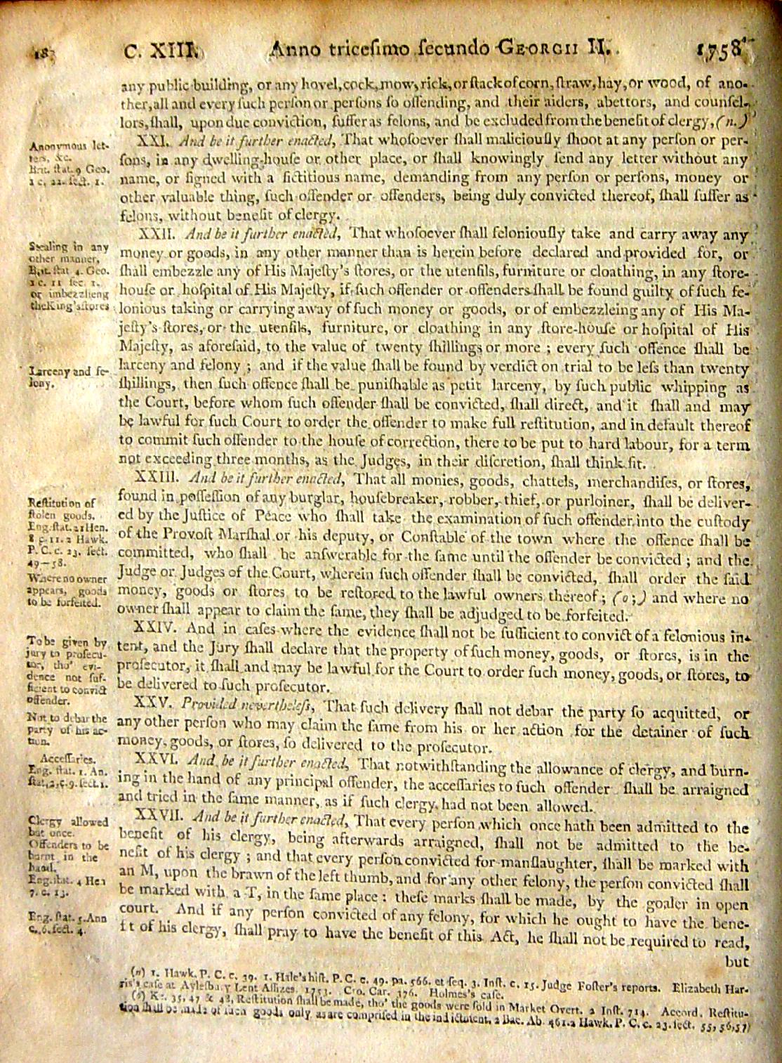 Page 18, Statutes of Nova Scotia, 1805, R.J. Uniacke