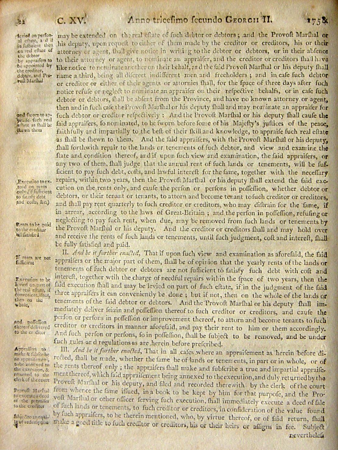 Page 22, Statutes of Nova Scotia, 1805, R.J. Uniacke