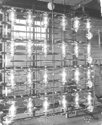 Wireless transmitter tubes at Marconi Towers, Cape Breton Island, Nova Scotia