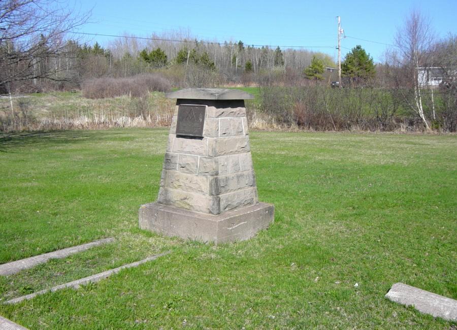 Nova Scotia, Pictou Landing: Walmsley Lodge #14 monument