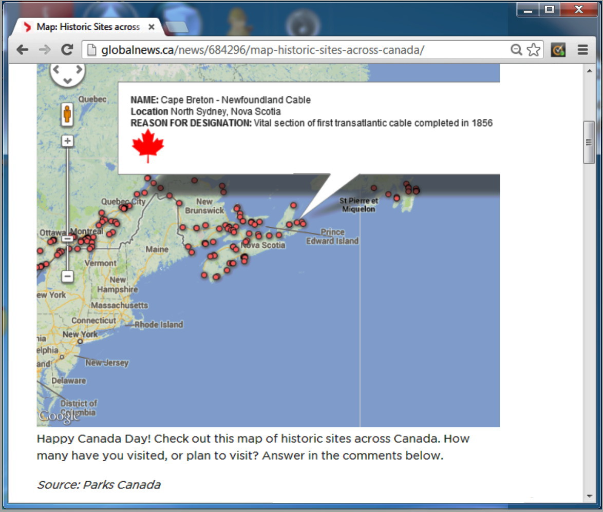 Parks Canada blunder, Canada Day, 2013