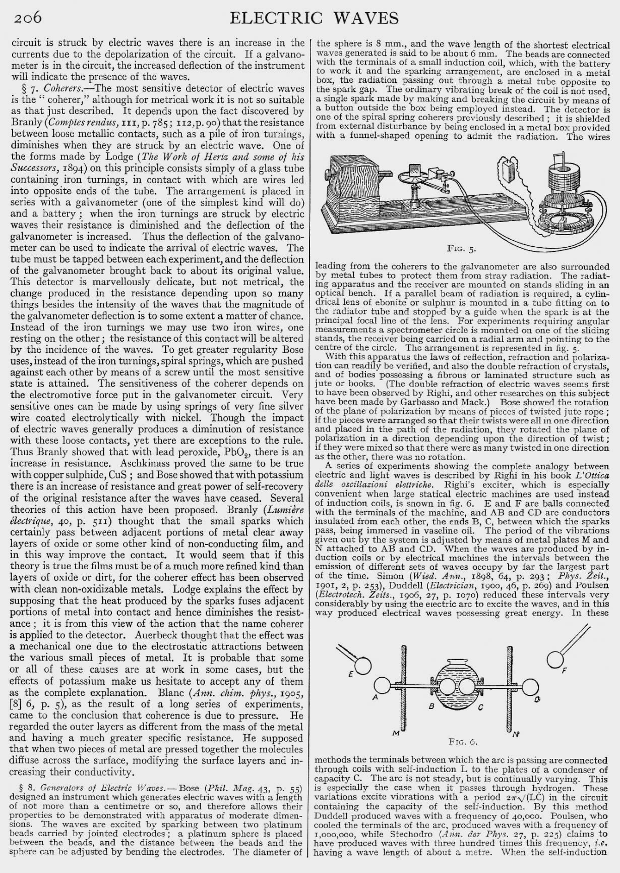 Electric Waves, by J.J. Thomson, page 206