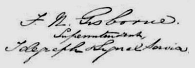Frederick Newton Gisborne, signature, 1879, OIC 1879-0951 page 4
