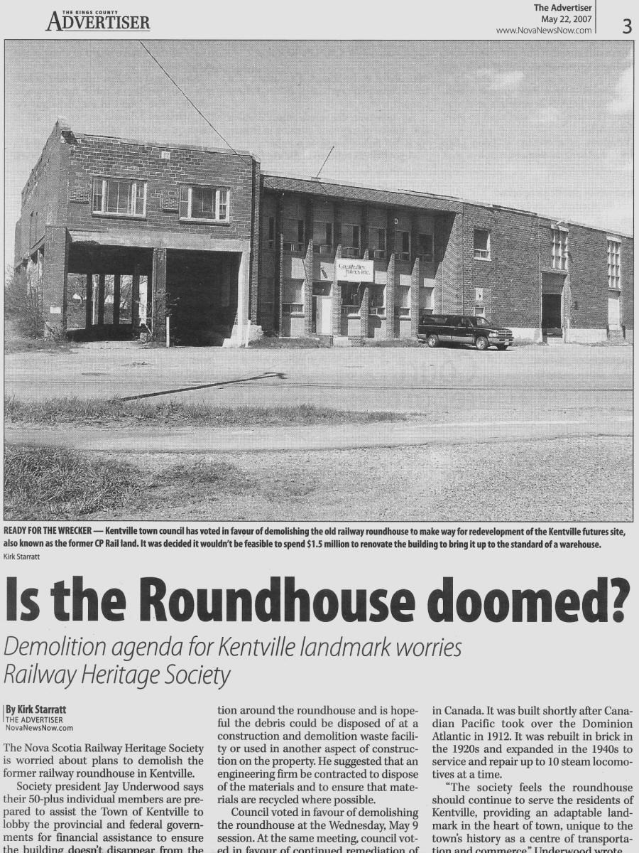 Kentville Advertiser, big blunder, 22 May 2007