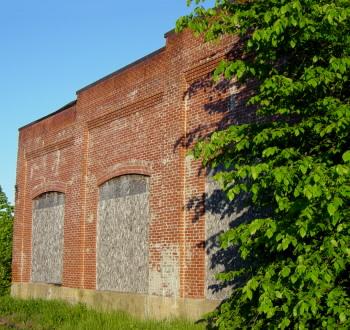 Nova Scotia: South wall, Dominion Atlantic Railway roundhouse at Kentville