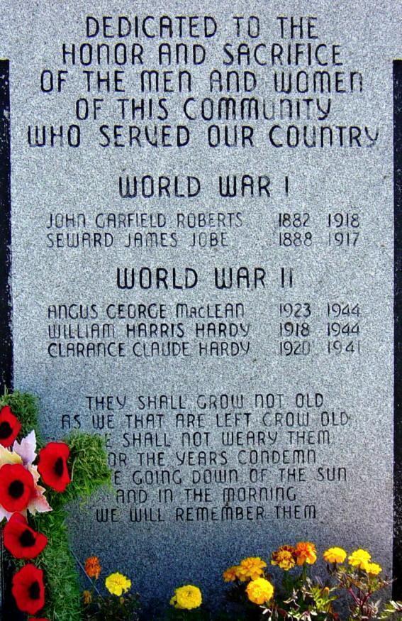 Ingonish: war memorial